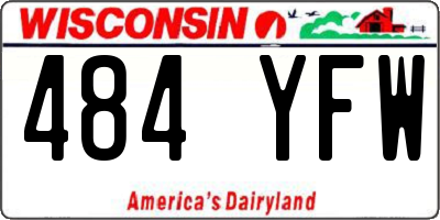 WI license plate 484YFW