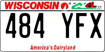 WI license plate 484YFX