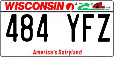 WI license plate 484YFZ