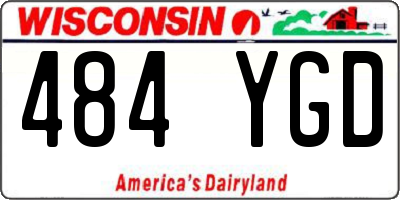 WI license plate 484YGD