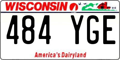 WI license plate 484YGE