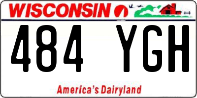 WI license plate 484YGH