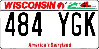 WI license plate 484YGK