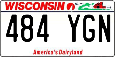 WI license plate 484YGN