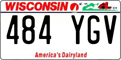 WI license plate 484YGV