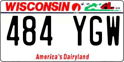 WI license plate 484YGW