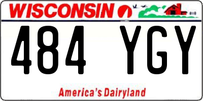 WI license plate 484YGY