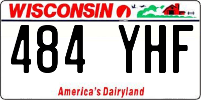 WI license plate 484YHF