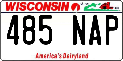 WI license plate 485NAP