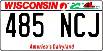 WI license plate 485NCJ