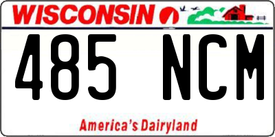 WI license plate 485NCM