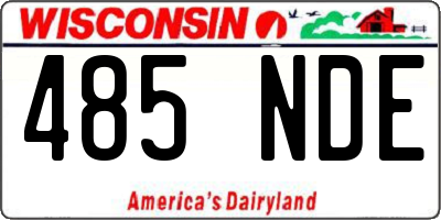 WI license plate 485NDE