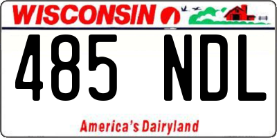WI license plate 485NDL