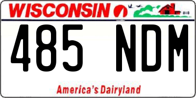 WI license plate 485NDM
