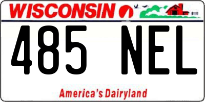 WI license plate 485NEL