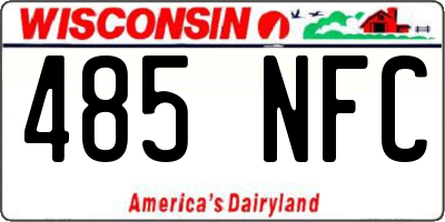 WI license plate 485NFC