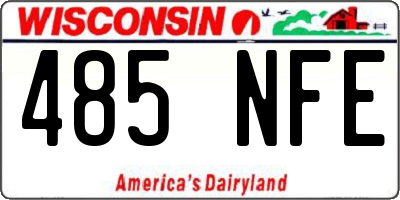 WI license plate 485NFE