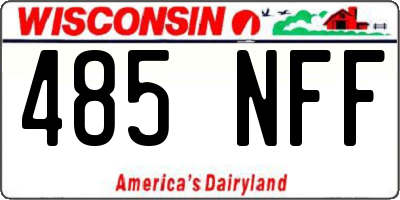 WI license plate 485NFF