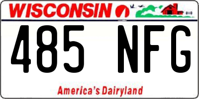 WI license plate 485NFG