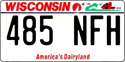 WI license plate 485NFH