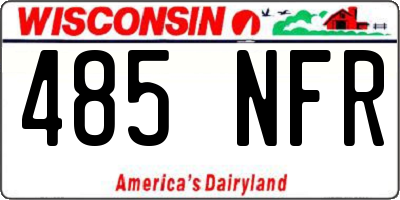 WI license plate 485NFR