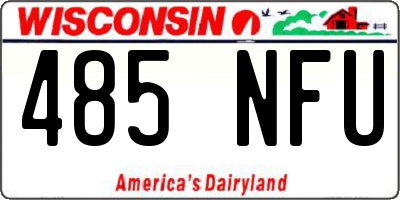 WI license plate 485NFU