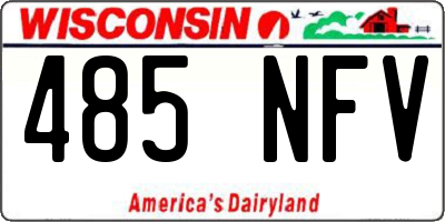 WI license plate 485NFV