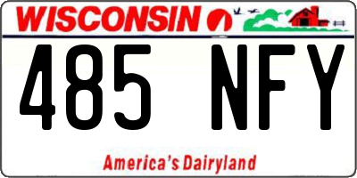 WI license plate 485NFY