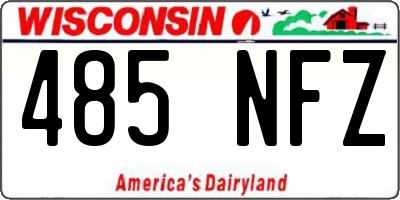 WI license plate 485NFZ
