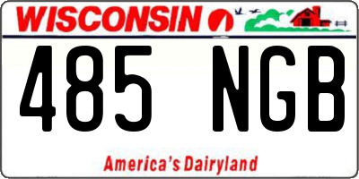 WI license plate 485NGB