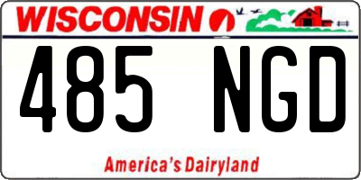 WI license plate 485NGD