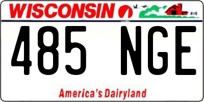 WI license plate 485NGE