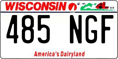 WI license plate 485NGF