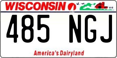 WI license plate 485NGJ