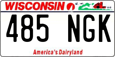 WI license plate 485NGK
