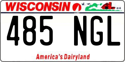 WI license plate 485NGL