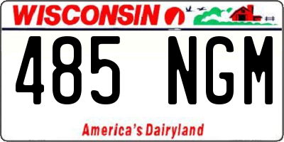 WI license plate 485NGM