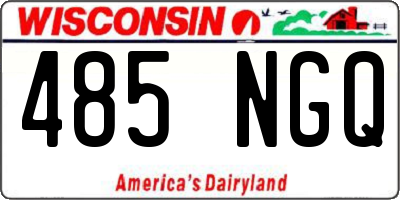 WI license plate 485NGQ