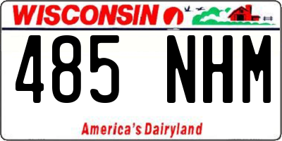 WI license plate 485NHM