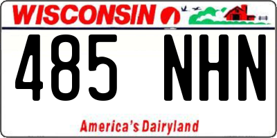 WI license plate 485NHN