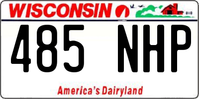 WI license plate 485NHP