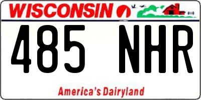 WI license plate 485NHR