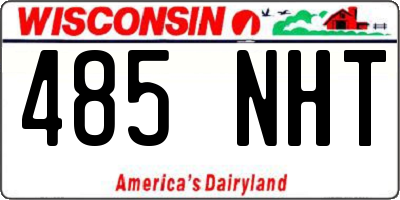 WI license plate 485NHT