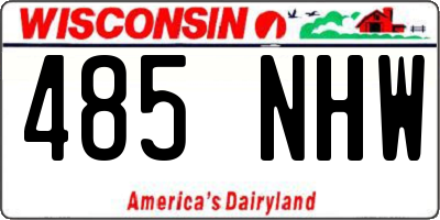 WI license plate 485NHW