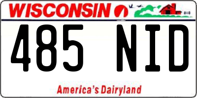 WI license plate 485NID