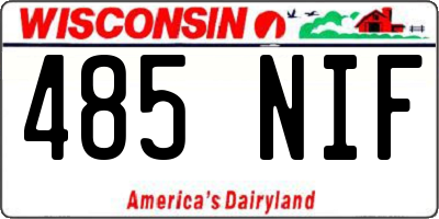 WI license plate 485NIF