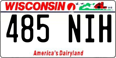 WI license plate 485NIH