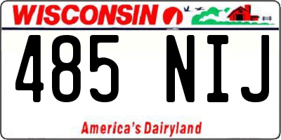 WI license plate 485NIJ