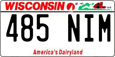 WI license plate 485NIM
