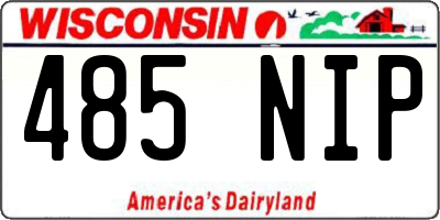 WI license plate 485NIP